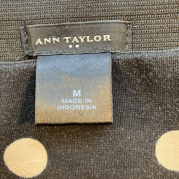 Ann Taylor Black and Tan Polka Dot Skirt Size M - Picture 2 of 5